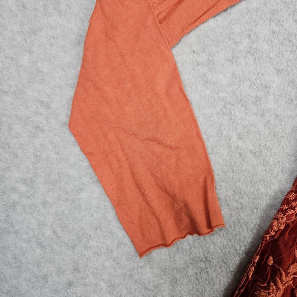 4Love & Liberty Johnny Was Patchwork Lagenlook Asymmetrical Long Sleeve Top Sz M - Picture 2 of 9